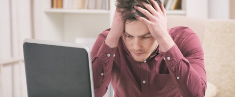 frustrated worker facing remote work challenges